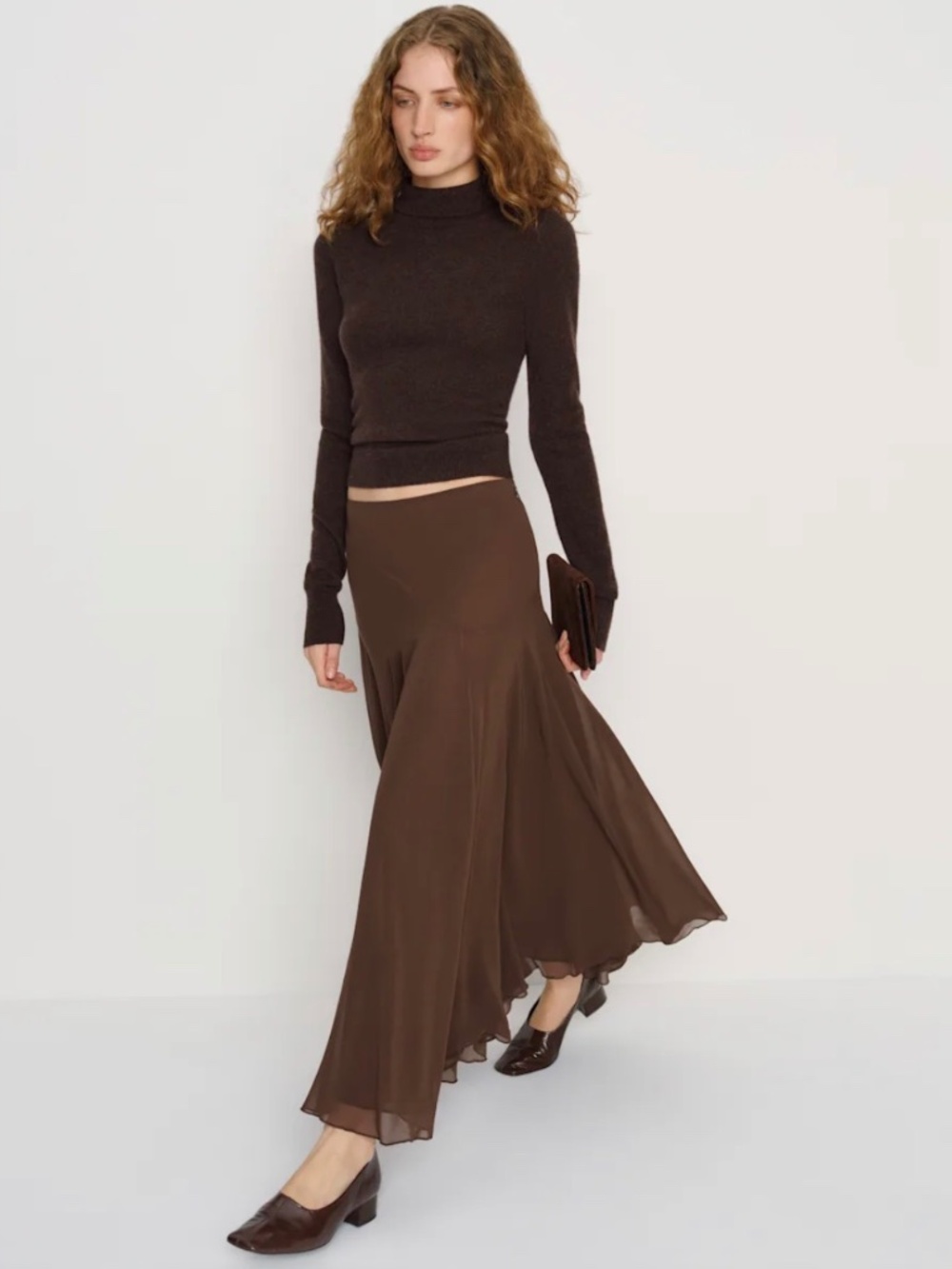 Reformation Krissa Skirt Brown - Size 0